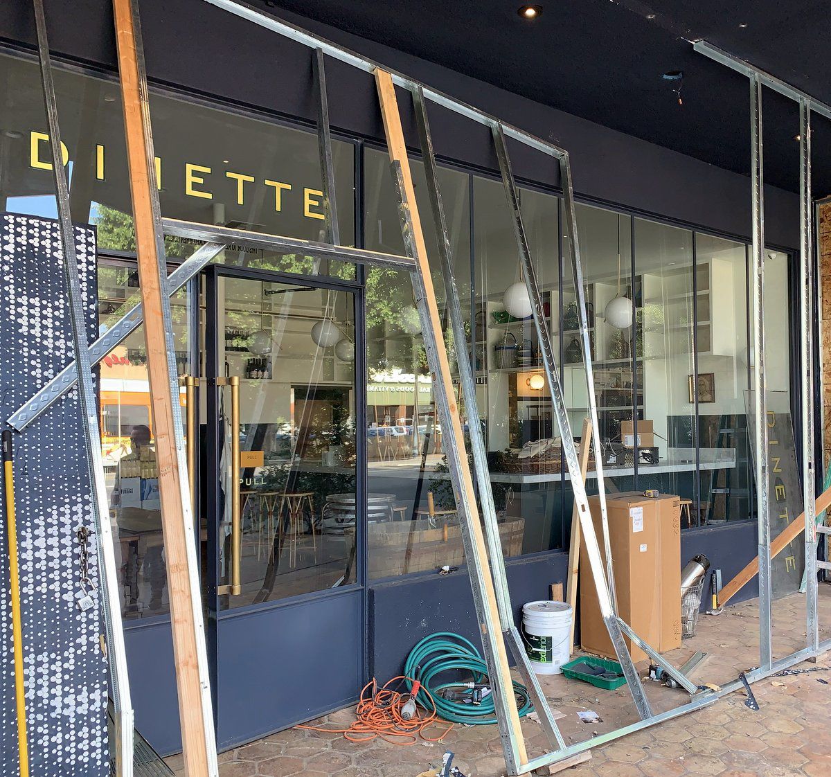 Dinette under construction in Echo Park